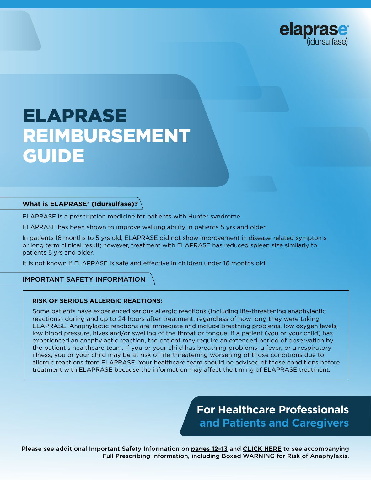 ELAPRASE Reimbursement Guide